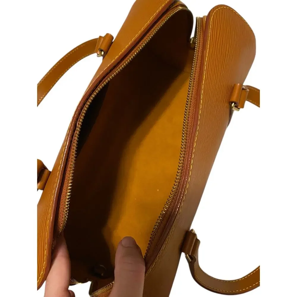 Louis Vuitton Epi Leather Soufflot Bag Cipango Golden Brown Barrel Bag Vintage